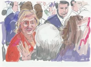 Illustration: Hillarys Wahlkampf
